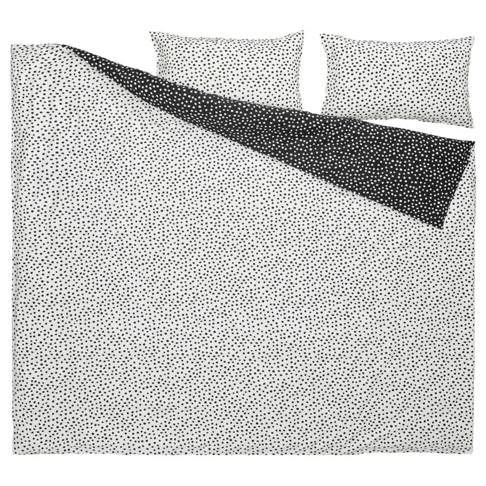 Polka Dot Black and White Duvet Set